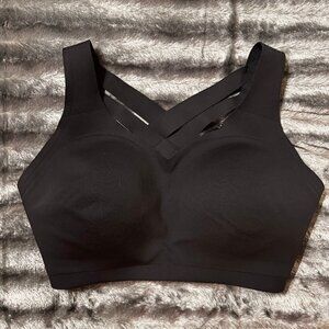Lululemon Sports Bra Enlite Weave-Back 36DDD Black High Support Running